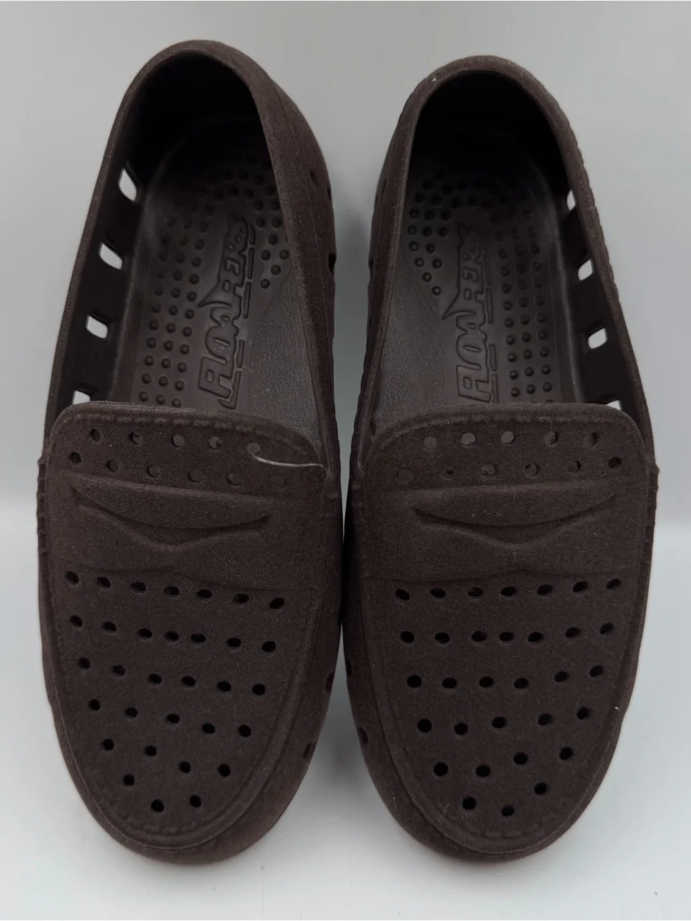 Floafers Kids Prodigy Driver Faux Suede Youth Size 4 Loafer Dark Brown Ltwt